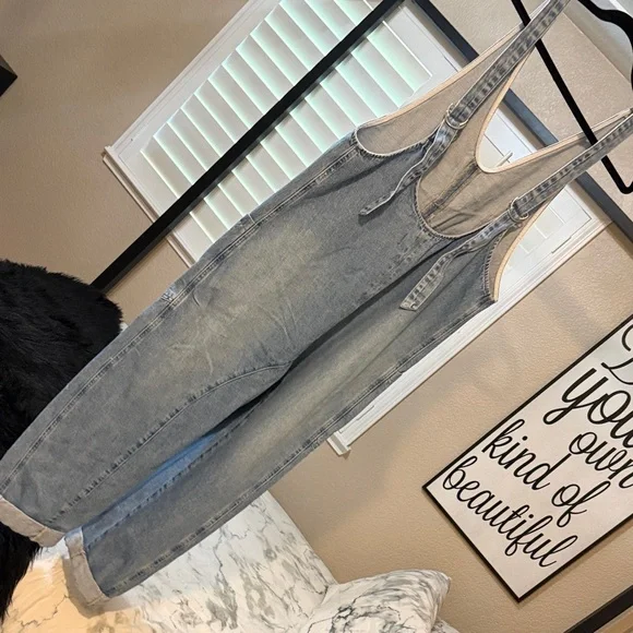 Free People Light Blue Denim Overalls - Picture 2 of 2